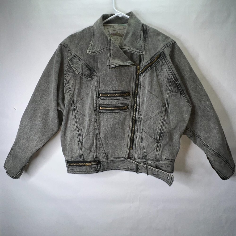 Vintage 80's Double-Breasted Denim Jacket S y2k